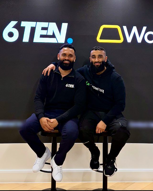Nazir Ahmed with a guest at a 6Ten evening